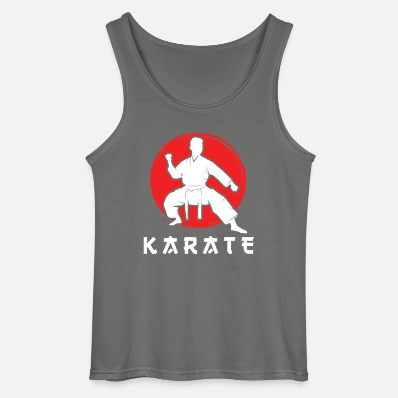 karate - Gildan Männer Tank Top - Anthrazit