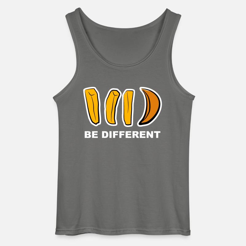 Anders, Different, Aussenseiter, Pommes, Geschenk, - Gildan Männer Tank Top - Anthrazit