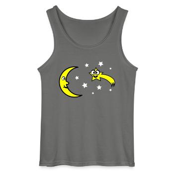 Mond und Sterne - Gildan Männer Tank Top - Anthrazit - Vorne - AI Model Male 185 dark (185cm)