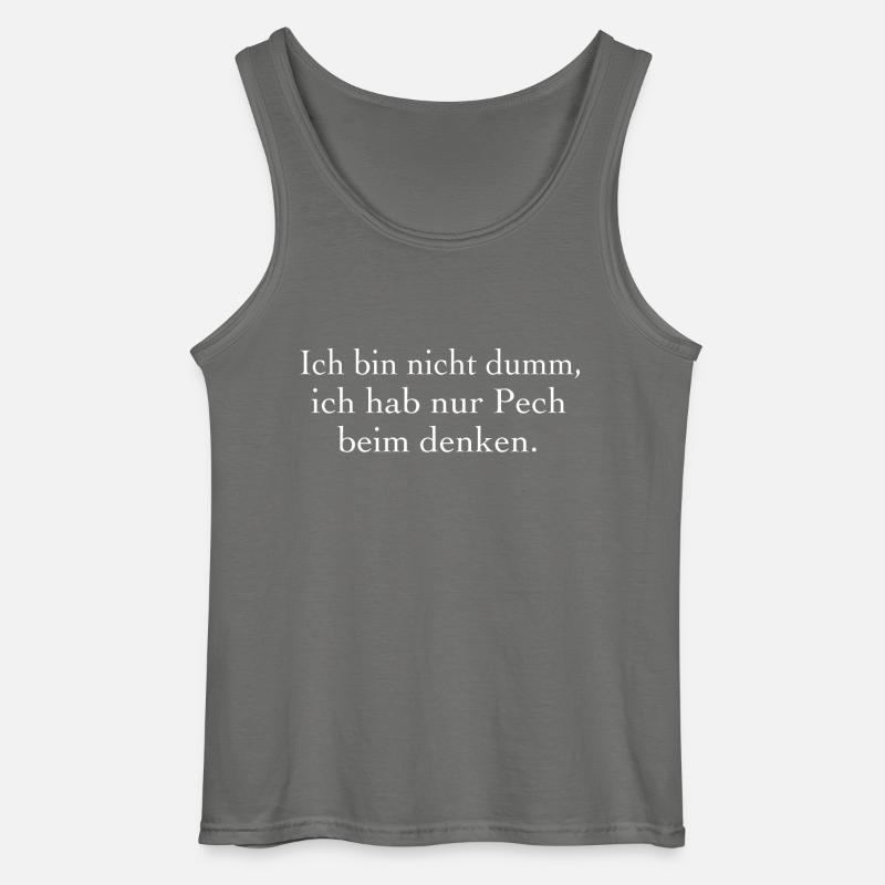 Ich bin nicht dumm. - Gildan Männer Tank Top - Anthrazit