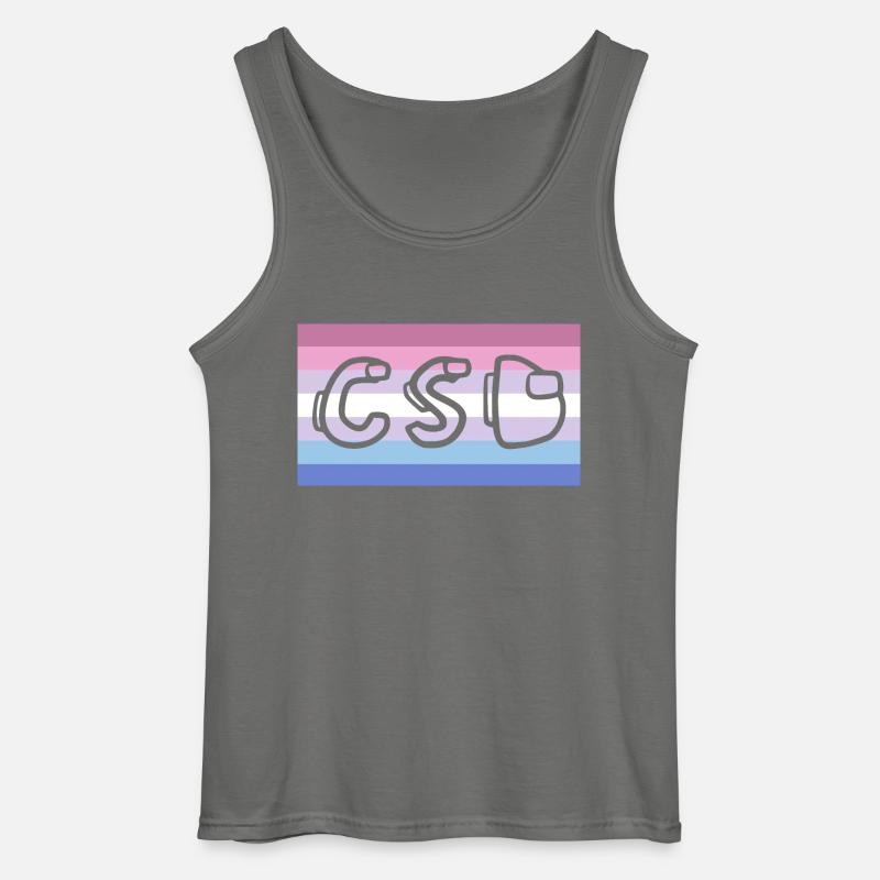bigender pride CSD - Gildan Männer Tank Top - Anthrazit