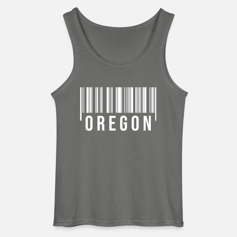 Code-barres de l’Oregon - Débardeur Gildan Homme - charbon