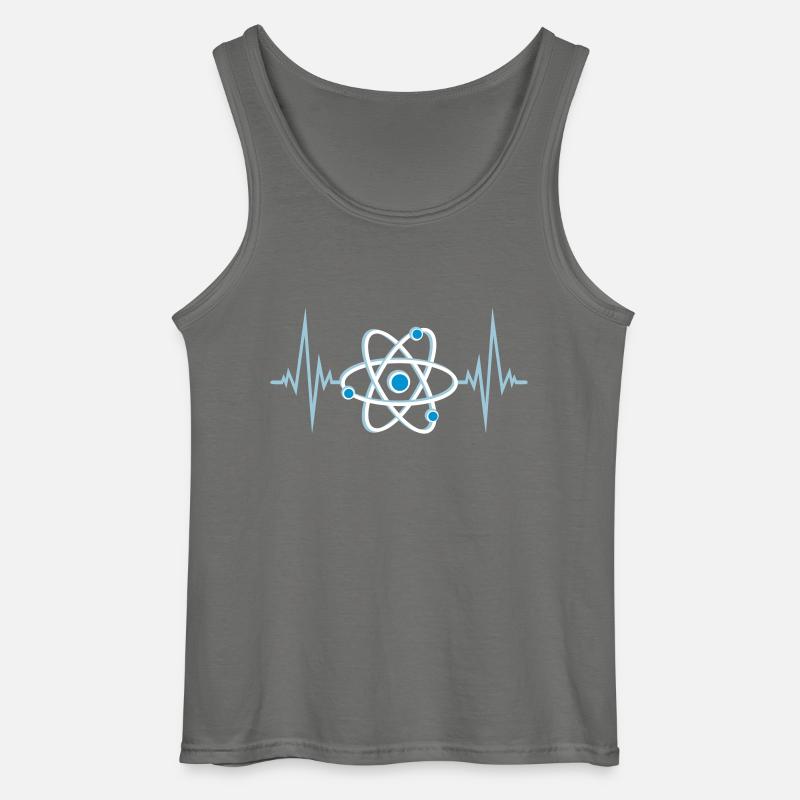 Heartbeat atom pulse - Gildan Men’s Tank Top - charcoal grey