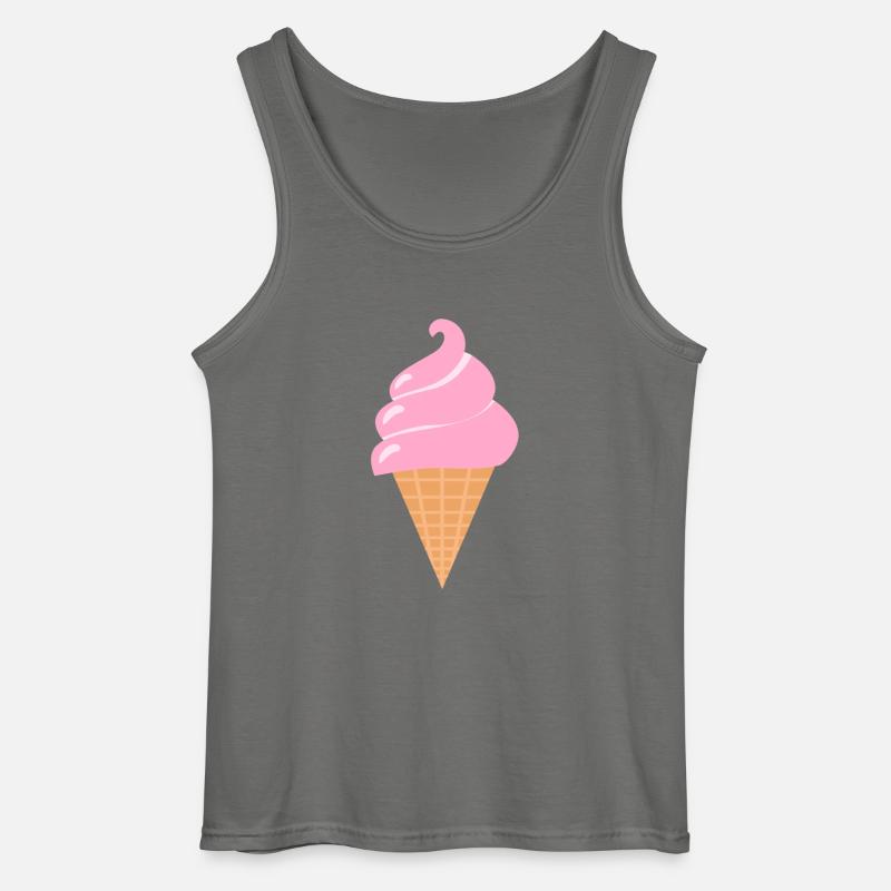 Softeis Eis - Rosa Sommer Eis - Gildan Männer Tank Top - Anthrazit