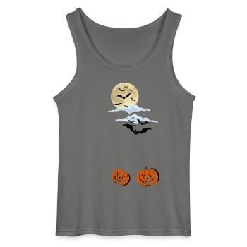 La veille d’Halloween - Débardeur Gildan Homme - charbon - Devant - AI Model Male 185 dark (185cm)