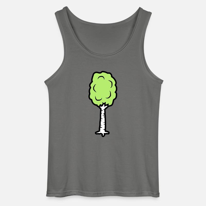 Comic Birke Bäumchen - Gildan Männer Tank Top - Anthrazit
