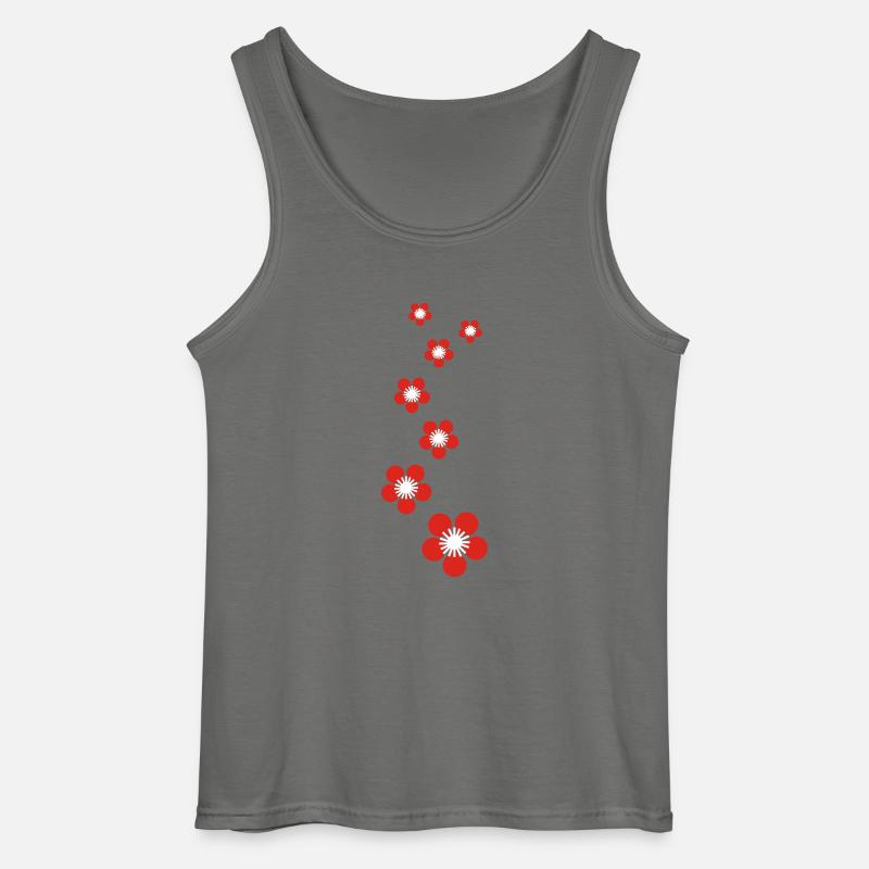 kirschblüten - Gildan Männer Tank Top - Anthrazit