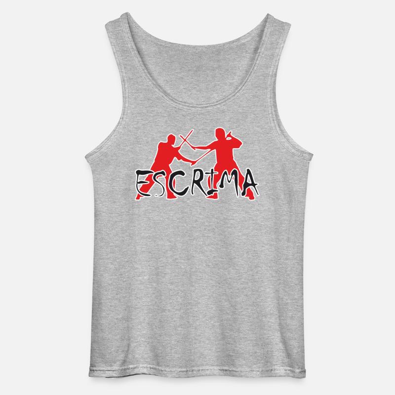 Escrima Sparring - Gildan Männer Tank Top - Grau meliert