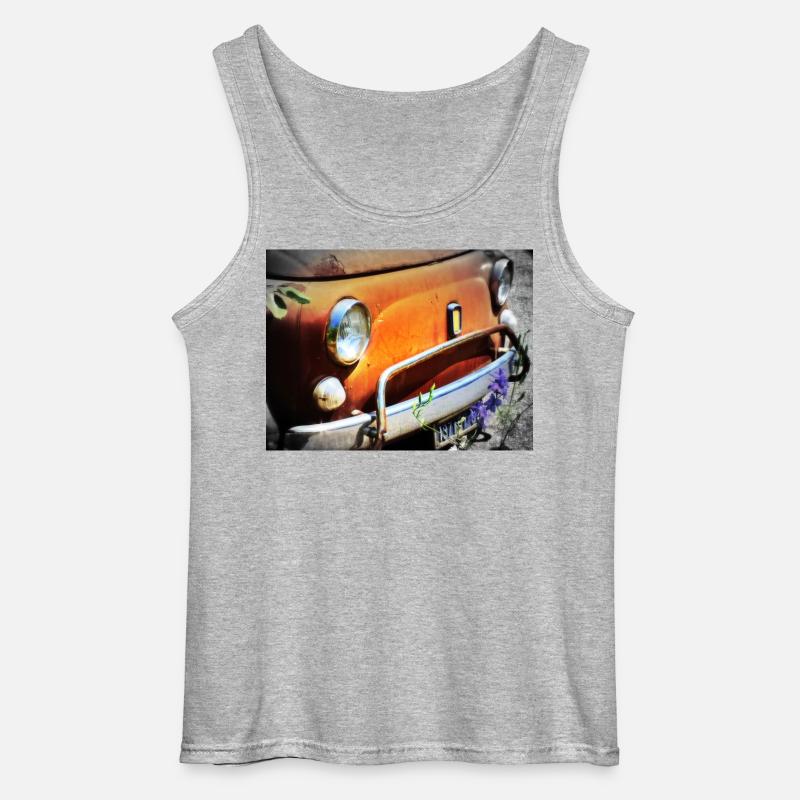 Rostiges Oldtimer Front Design - Gildan Männer Tank Top - Grau meliert