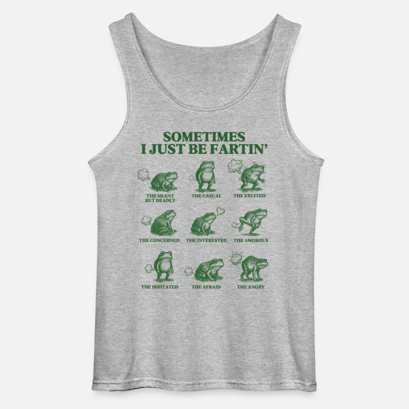 Manchmal bin ich einfach - Gildan Männer Tank Top - Grau meliert