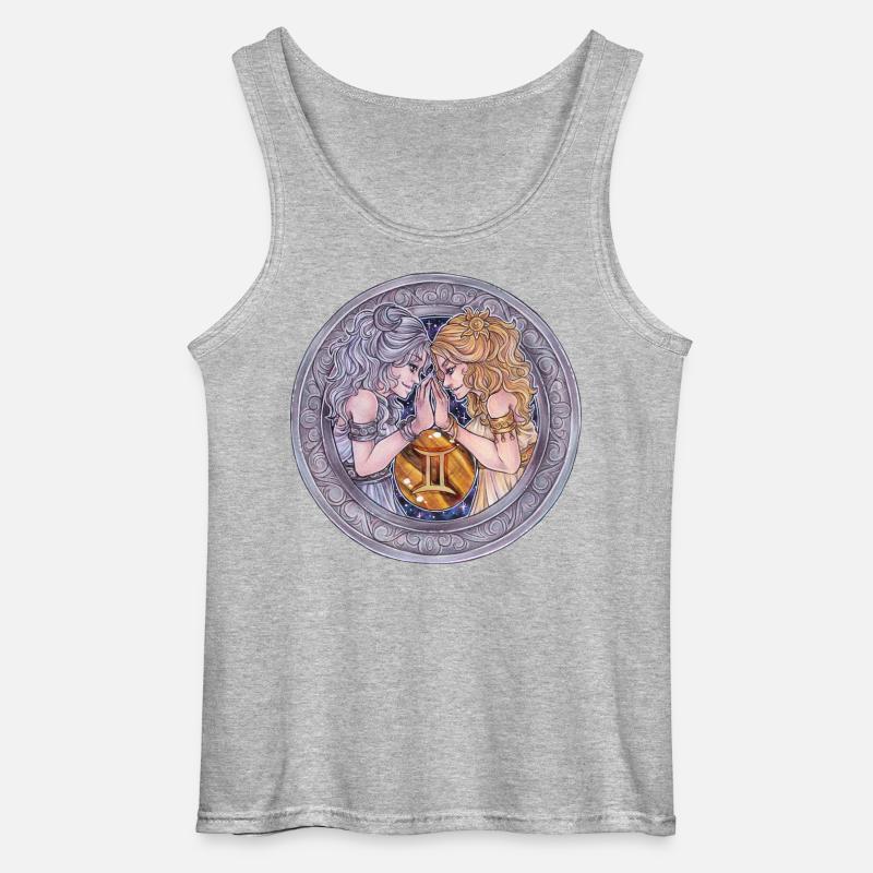 Segno zodiacale Dono dei Gemelli Gemelli - Canotta da uomo Gildan - grigio melange