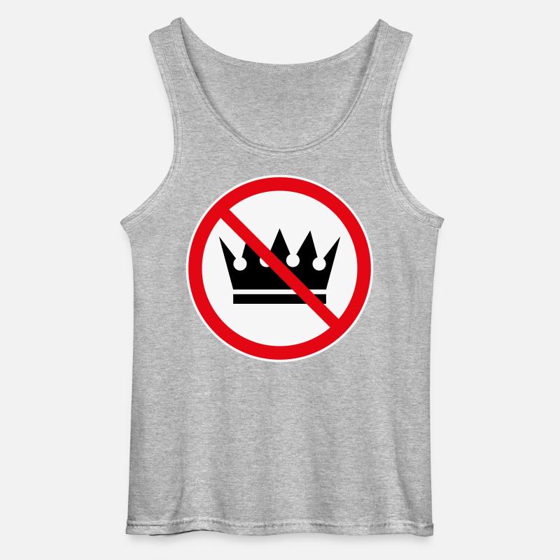 Keine Könige! (Protest-Design / 3C) - Gildan Männer Tank Top - Grau meliert
