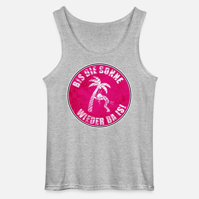 Bis die Sonne wieder da is! - Gildan Männer Tank Top - Grau meliert