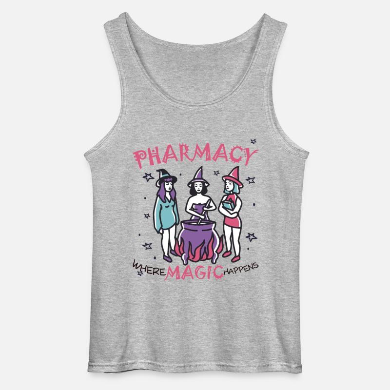 Apotheke | Where magic happens - Gildan Männer Tank Top - Grau meliert