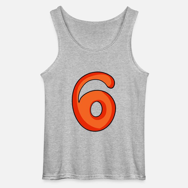 Numero 6 Numero Sei - Canotta da uomo Gildan - grigio melange