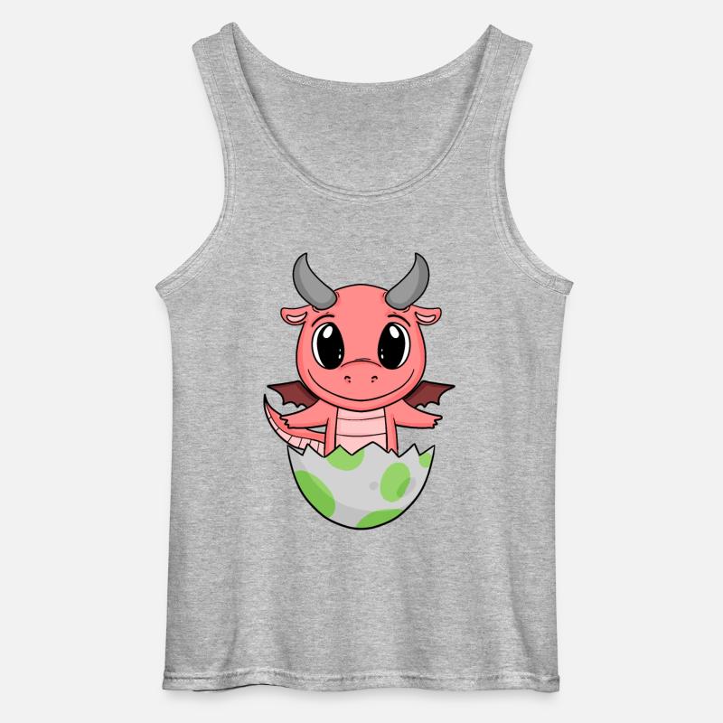 Baby Geburt Ei Drache Geburt - Gildan Männer Tank Top - Grau meliert