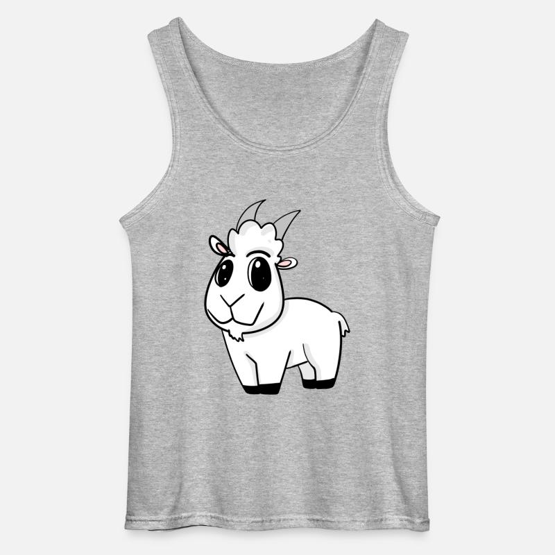 Ziege Ziegenbock Bock - Gildan Männer Tank Top - Grau meliert