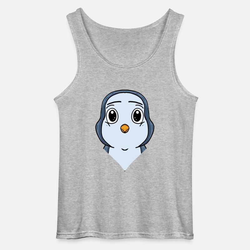 Pinguin - Gildan Männer Tank Top - Grau meliert