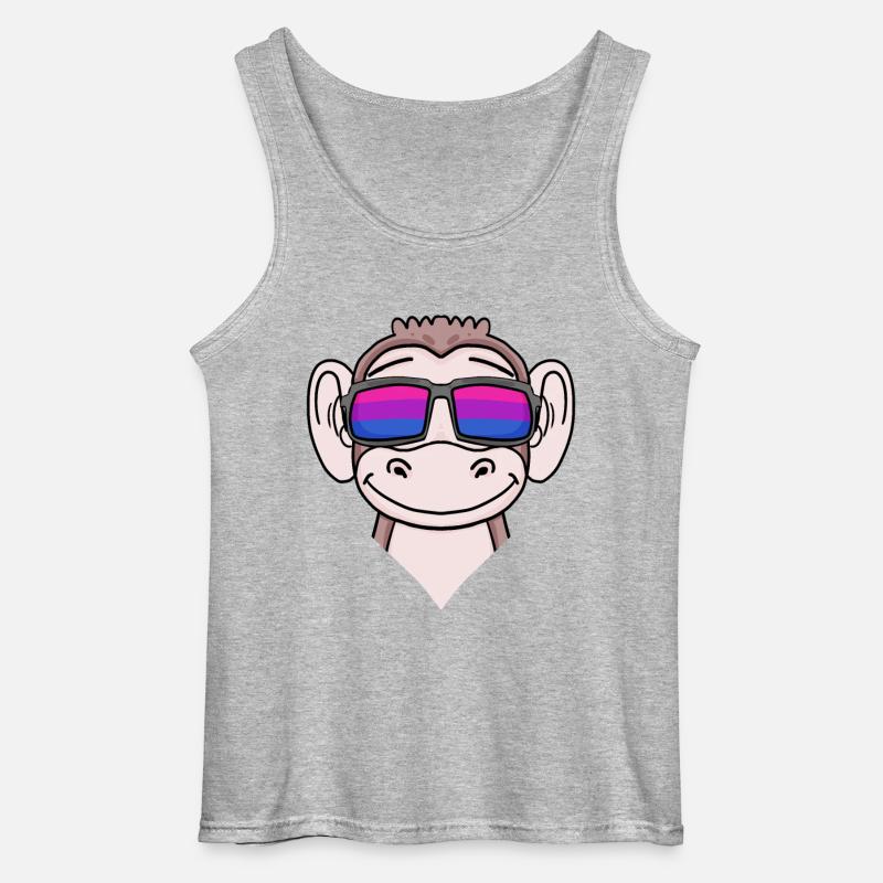 Bisexuell Affe Geschenk - Gildan Männer Tank Top - Grau meliert