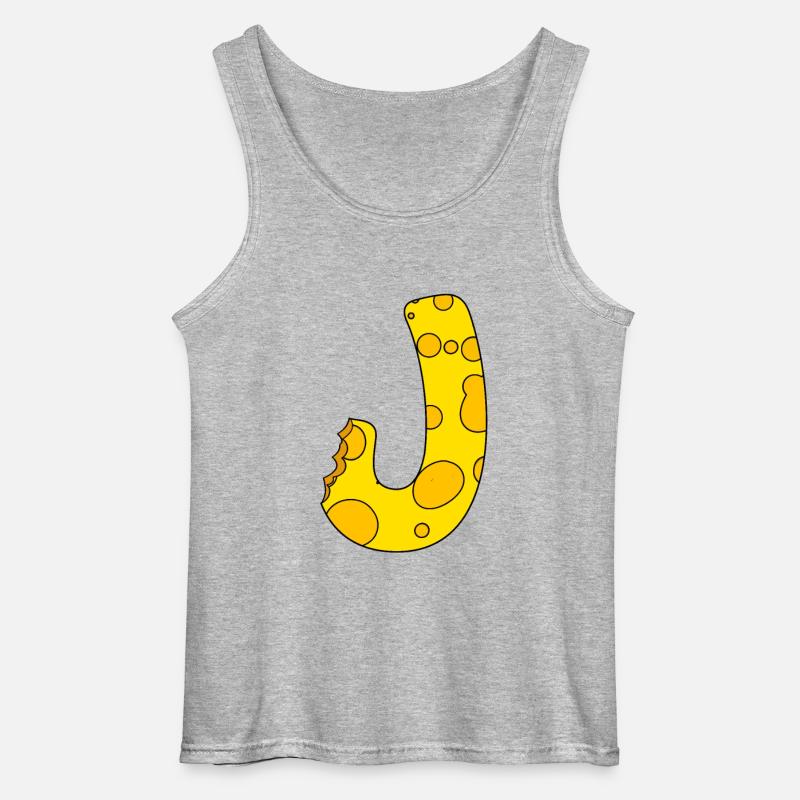 Buchstabe J - Gildan Männer Tank Top - Grau meliert