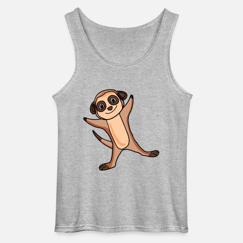 Erdmännchen - Gildan Männer Tank Top - Grau meliert