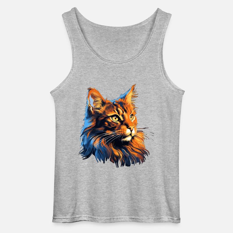 Maine Coon - Canotta da uomo Gildan - grigio melange
