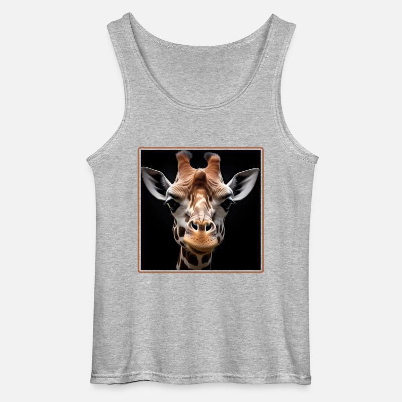 Giraffen realistic Giraffe - Gildan Männer Tank Top - Grau meliert