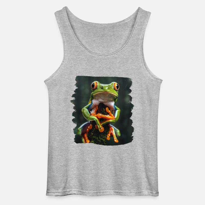Tree Frog Baumfrösche Baumfrosch - Gildan Männer Tank Top - Grau meliert