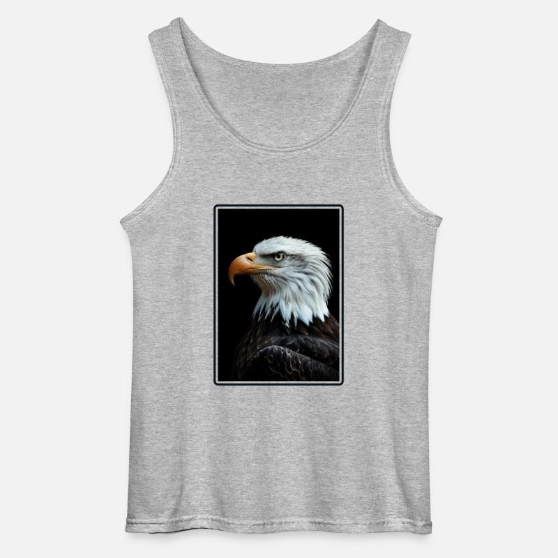 Bald Eagle Weißkopfseeadler - Gildan Männer Tank Top - Grau meliert