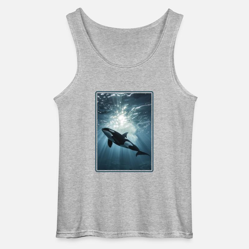Orcas Orca - Gildan Männer Tank Top - Grau meliert