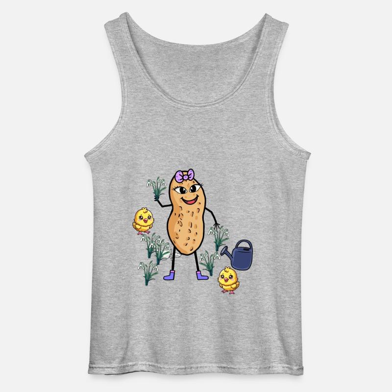 Peanut Spring Easter Chick Snowdrop - Gildan Men’s Tank Top - sports grey