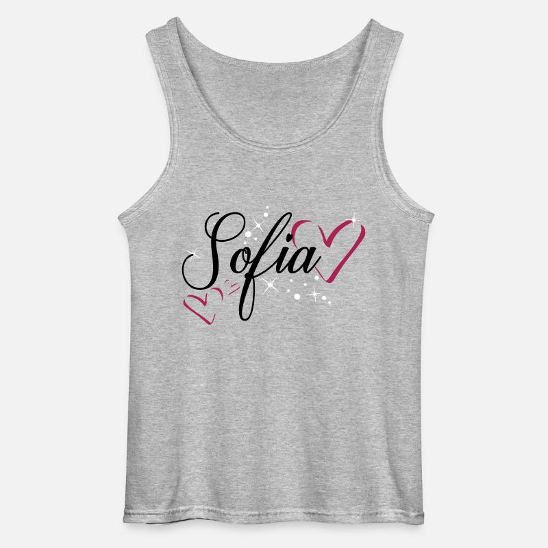 Sofia Name Vorname - Gildan Männer Tank Top - Grau meliert