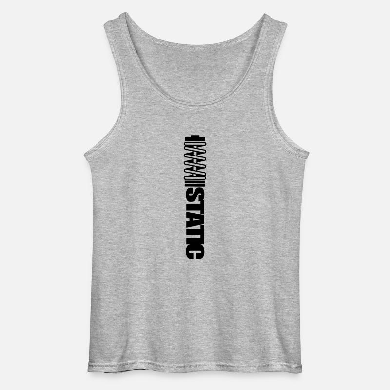 statisch - Gildan Männer Tank Top - Grau meliert