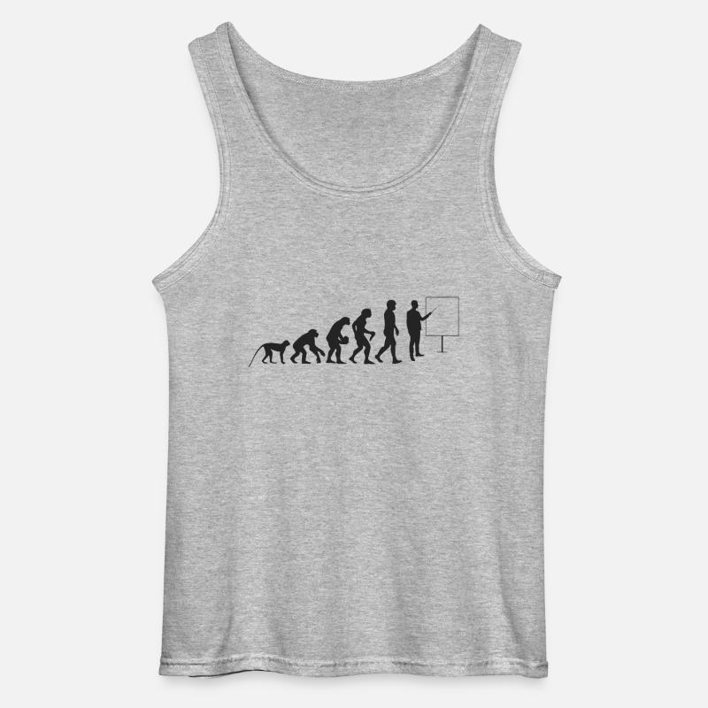 Lehrer Evolution - Gildan Männer Tank Top - Grau meliert