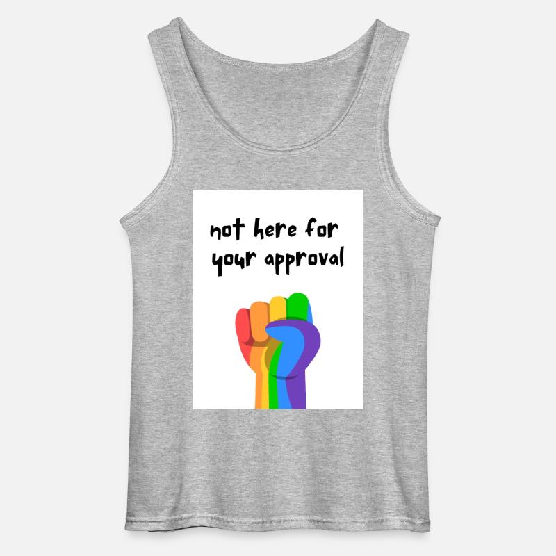 Regenbogen-Stolz-Faust - Gildan Männer Tank Top - Grau meliert