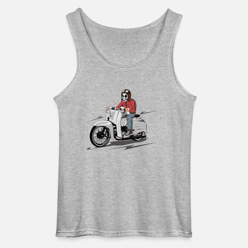 Simson Schwalbe KR-51 Skulldriver - Gildan Männer Tank Top - Grau meliert
