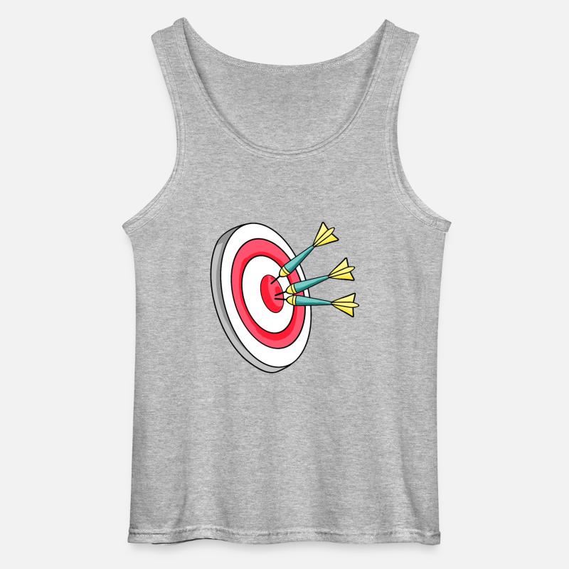 Freccette Dartboard Dart - Canotta da uomo Gildan - grigio melange