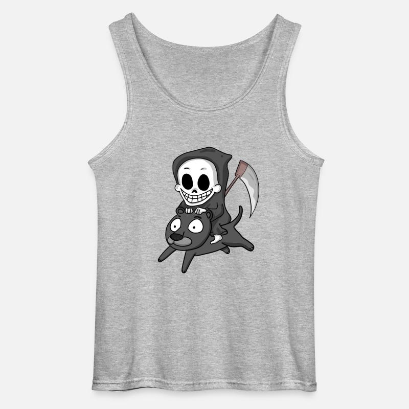 Sensenmann und Schwarzer Panther - Gildan Männer Tank Top - Grau meliert