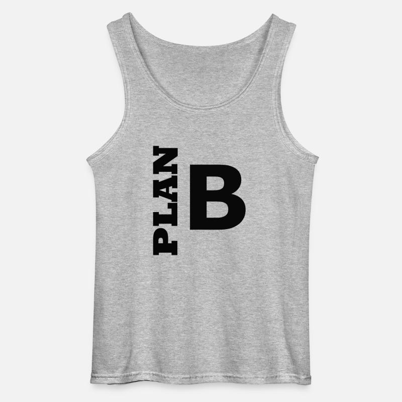 Plan B / Super als Geschenkidee - Gildan Männer Tank Top - Grau meliert