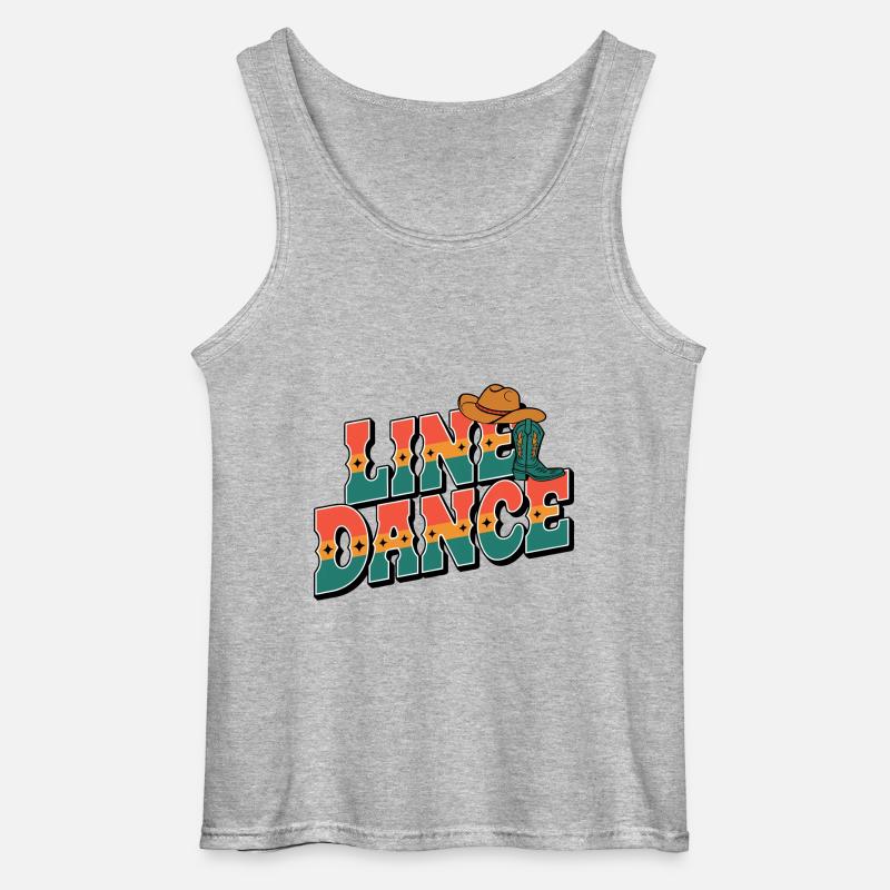 Line Dance Linedance mein Hobby - Gildan Männer Tank Top - Grau meliert