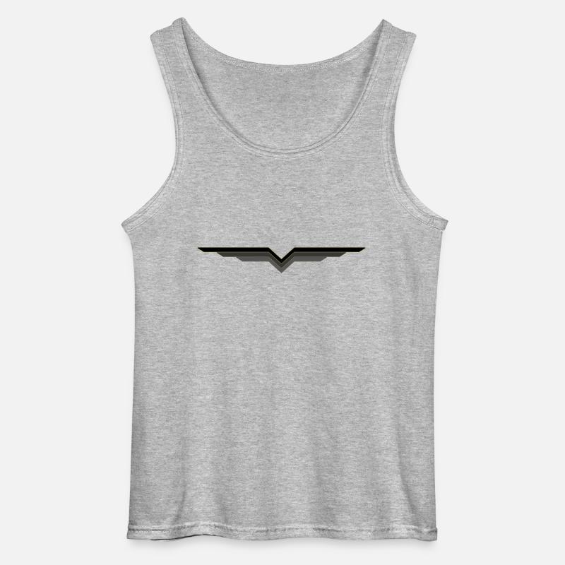 Flügel - Gildan Männer Tank Top - Grau meliert