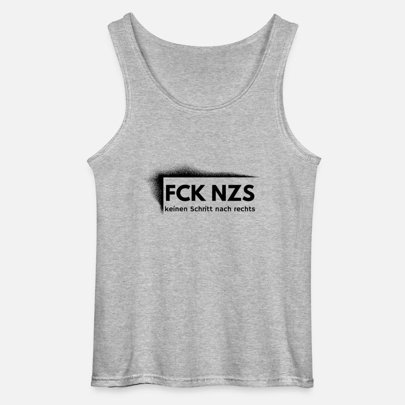 FCK NZS - Gildan Männer Tank Top - Grau meliert