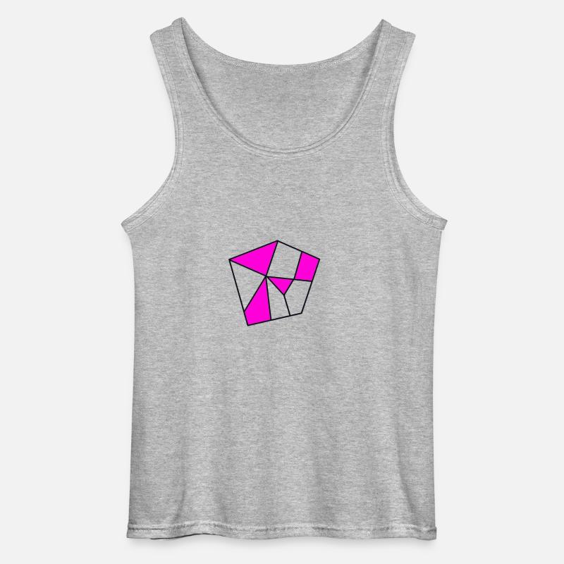 Cooles Fünfeck. Geschenck Idee - Gildan Männer Tank Top - Grau meliert