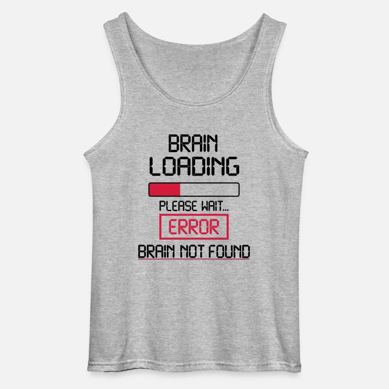 brain loading error - Gildan Men’s Tank Top - sports grey