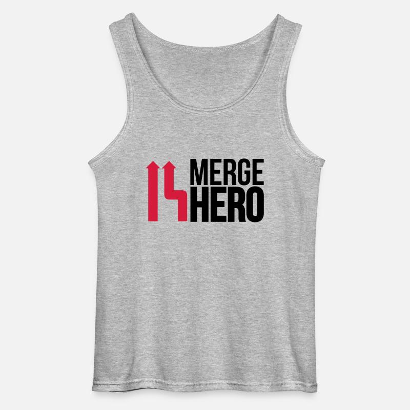 Merge Code Held - Gildan Männer Tank Top - Grau meliert