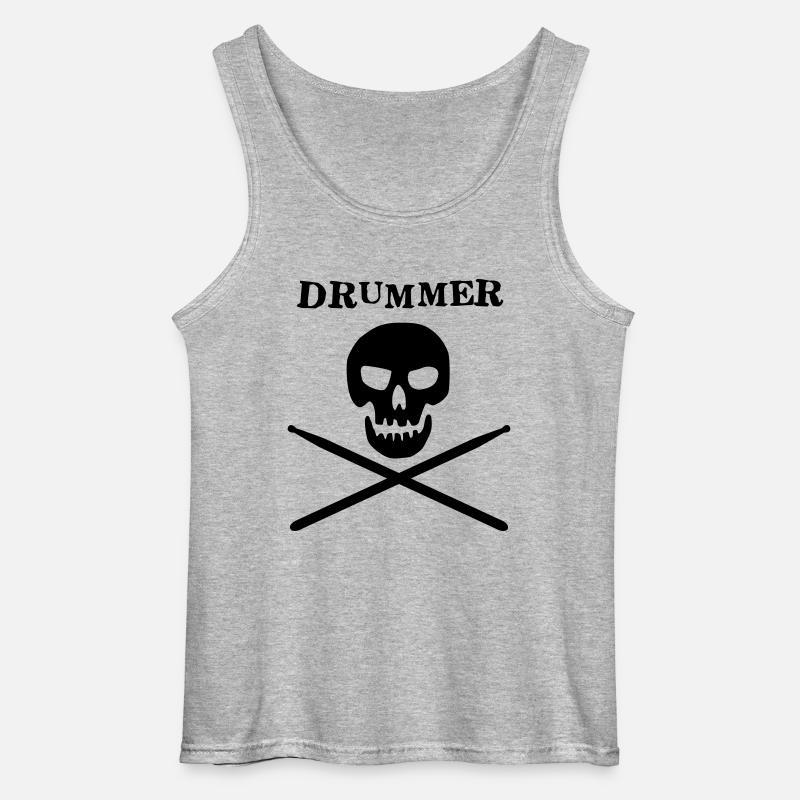 drummer - Gildan Männer Tank Top - Grau meliert