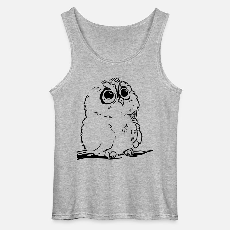 Niedliche Eule - Gildan Männer Tank Top - Grau meliert