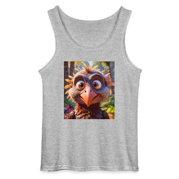 animaux africains super mignons – Vautour - Débardeur Gildan Homme - gris chiné - Devant
