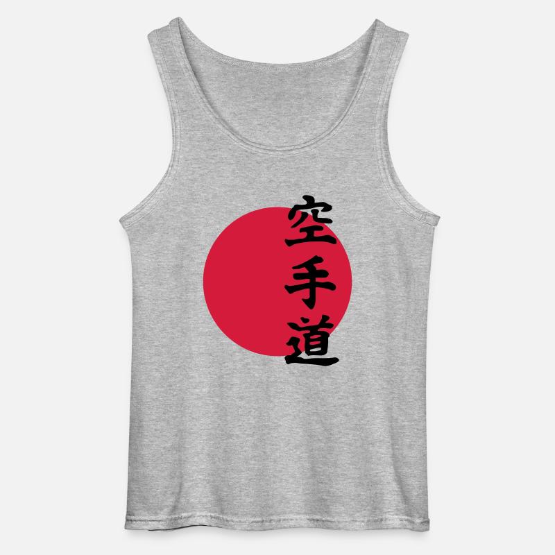 karate - Gildan Männer Tank Top - Grau meliert