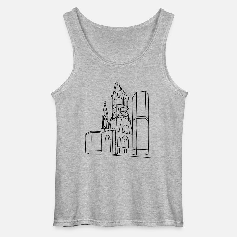 Gedächtniskirche Berlin - Gildan Männer Tank Top - Grau meliert